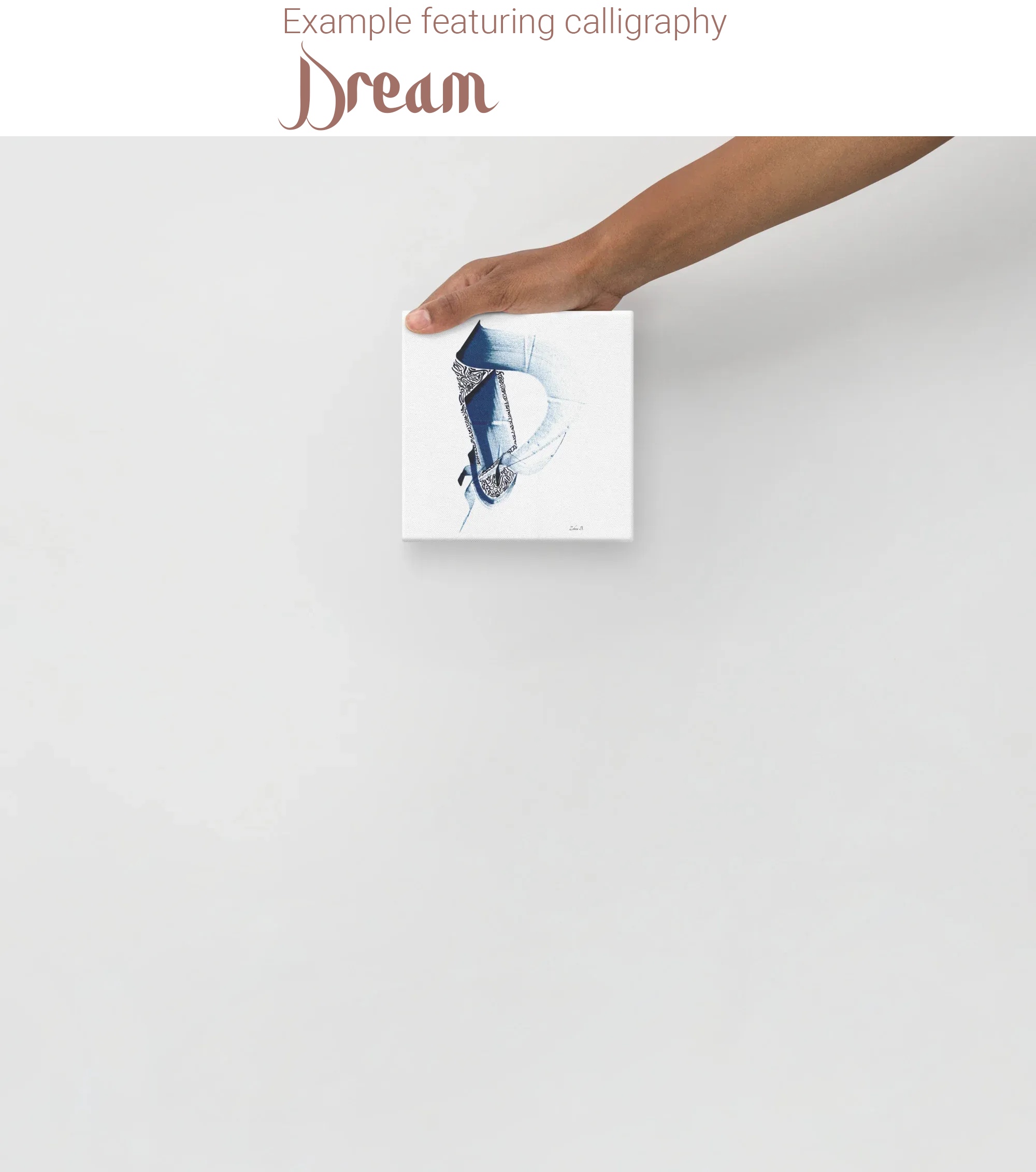 Calligraphie arabe - Personalisierte arabische Kalligrafie — Ihre Worte, von Hand kalligrafiert - 15,2 x 15,2 cm | 6″×6″ - image 3