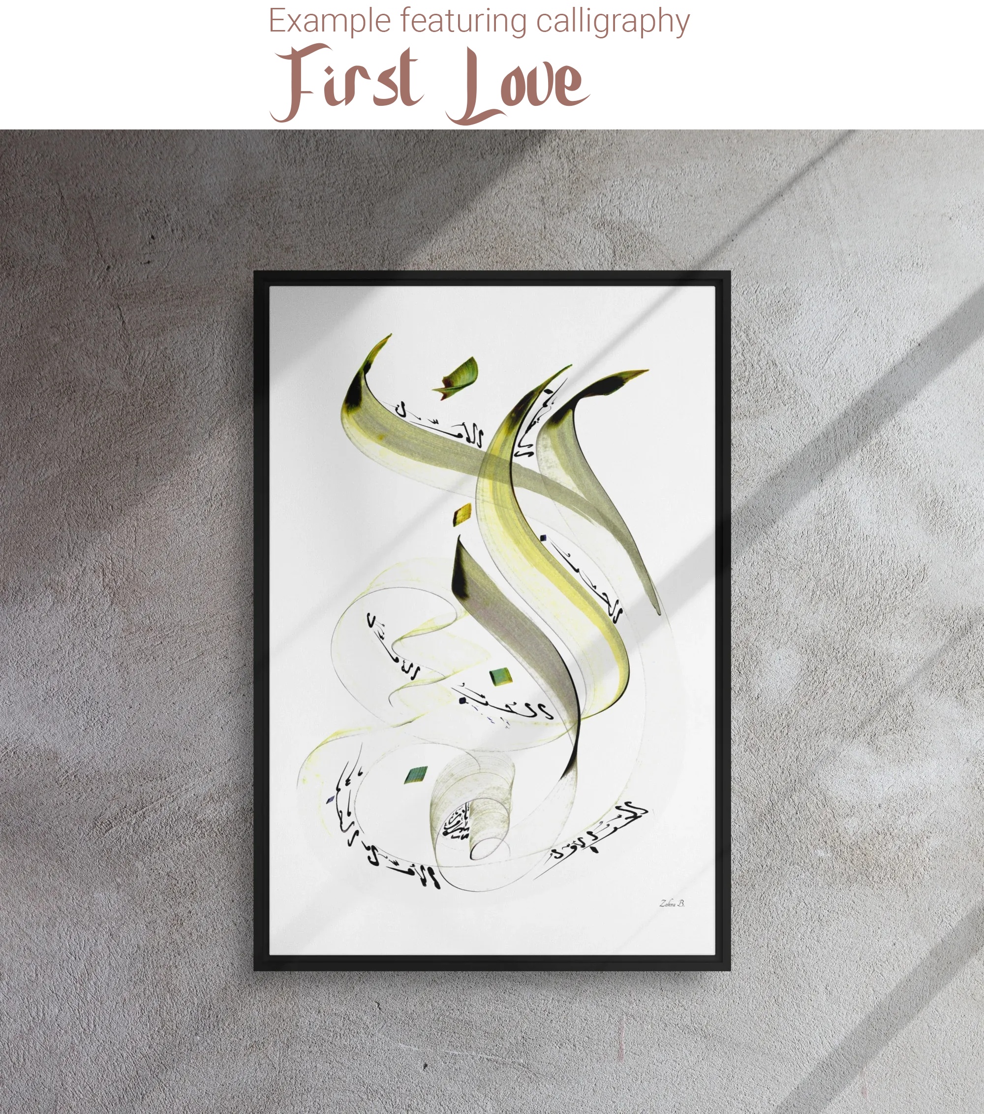 Calligraphie arabe - Personalisierte arabische Kalligrafie — Ihre Worte, von Hand kalligrafiert - image 5