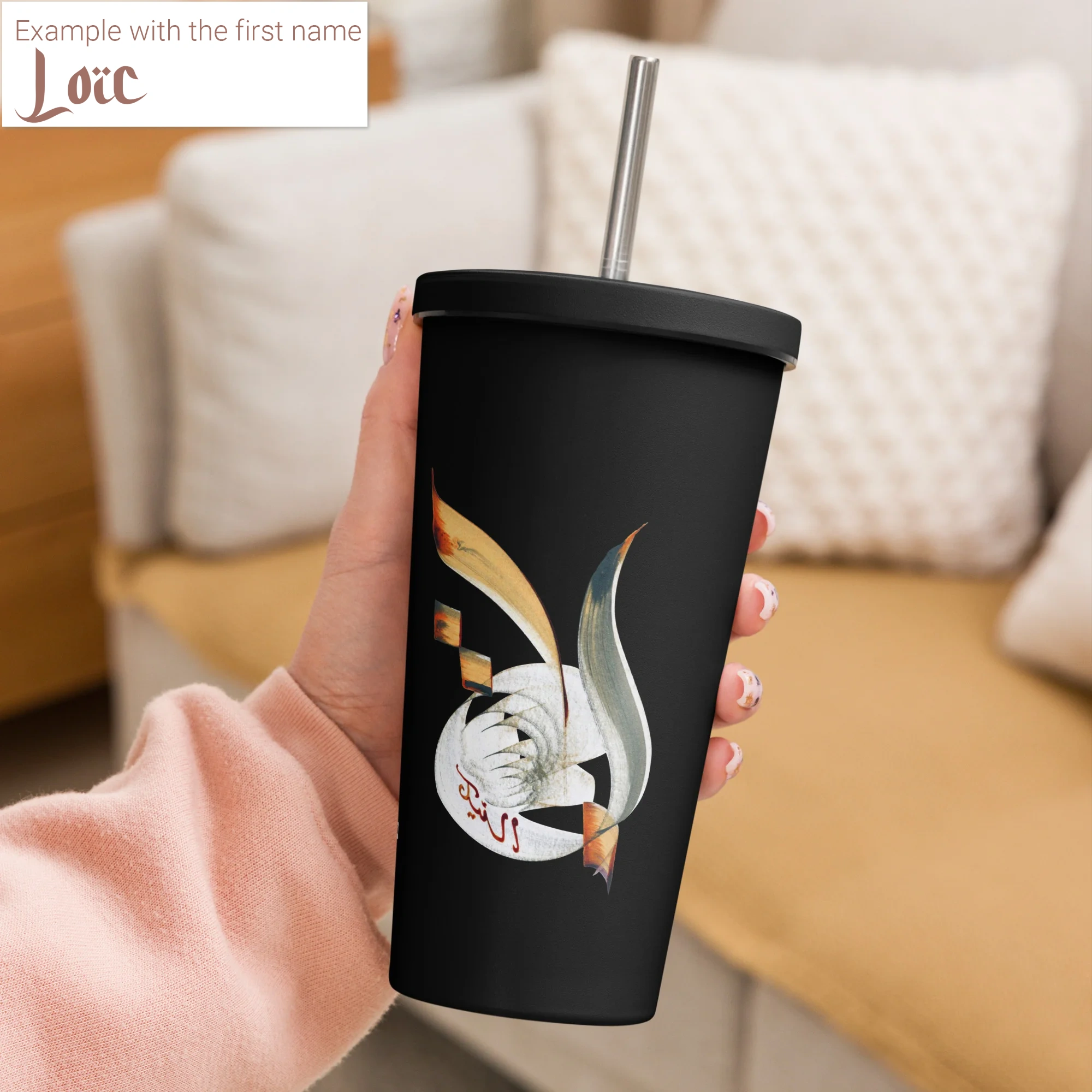 Ihr Vorname in arabischer Kalligrafie - Maßgeschneiderte Kreation - Einzigartige