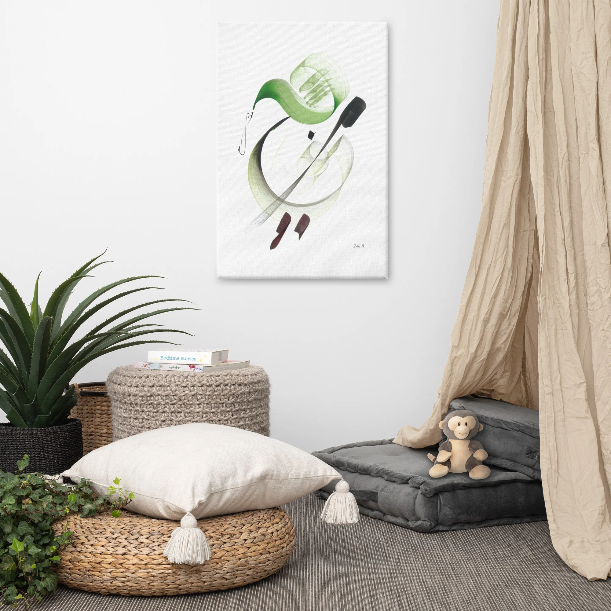 Calligraphie arabe - The key to happinessCanvas - image 4