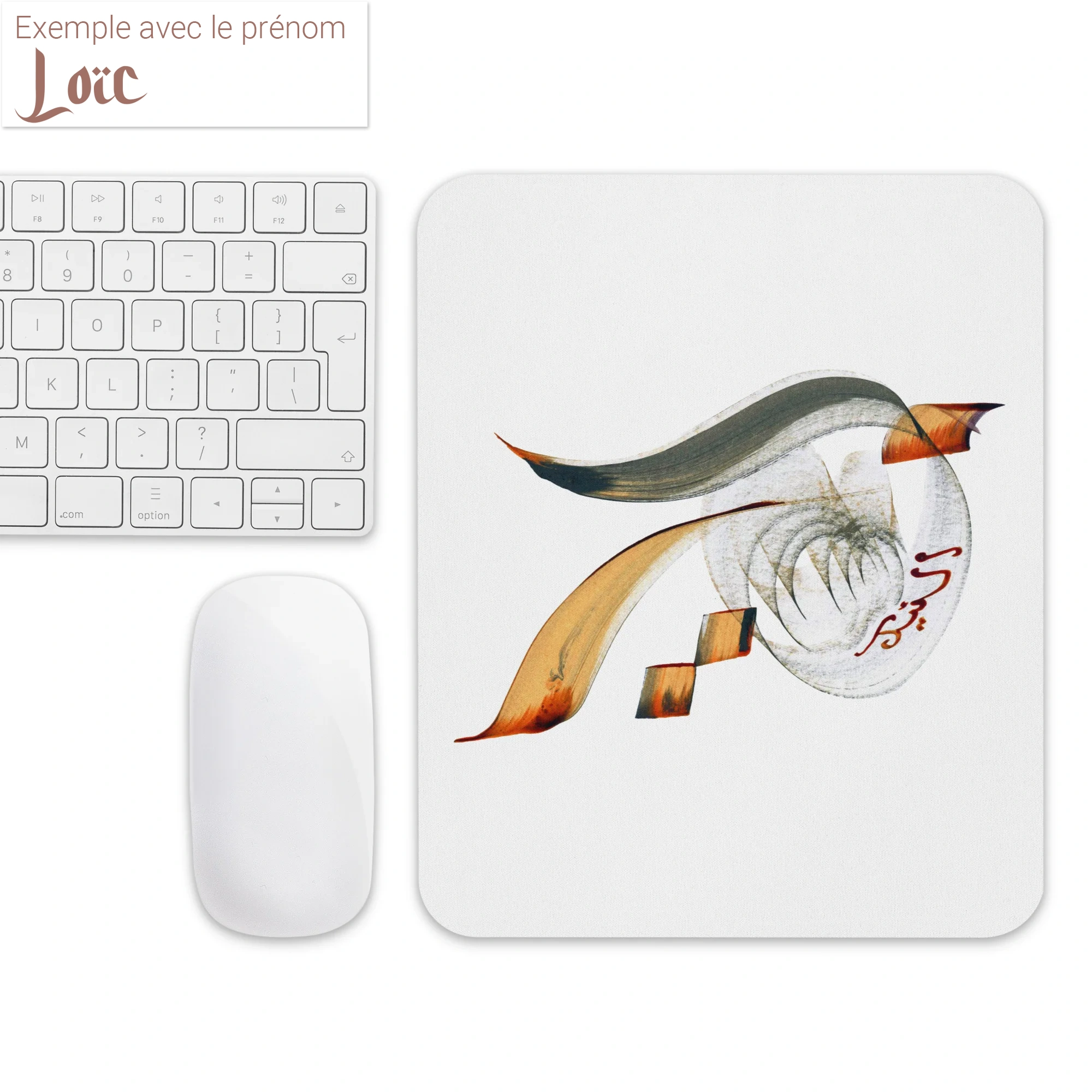Calligraphie arabe - Votre Prénom en Calligraphie Arabe - Création Sur-Mesure - Idée Cadeau UniqueTapis de souris  - image 4