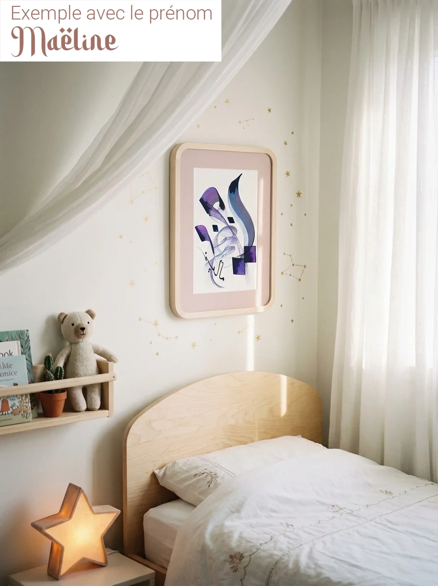 Calligraphie arabe - Votre Prénom en Calligraphie Arabe - Création Sur-Mesure - Idée Cadeau UniquePapier - image 3