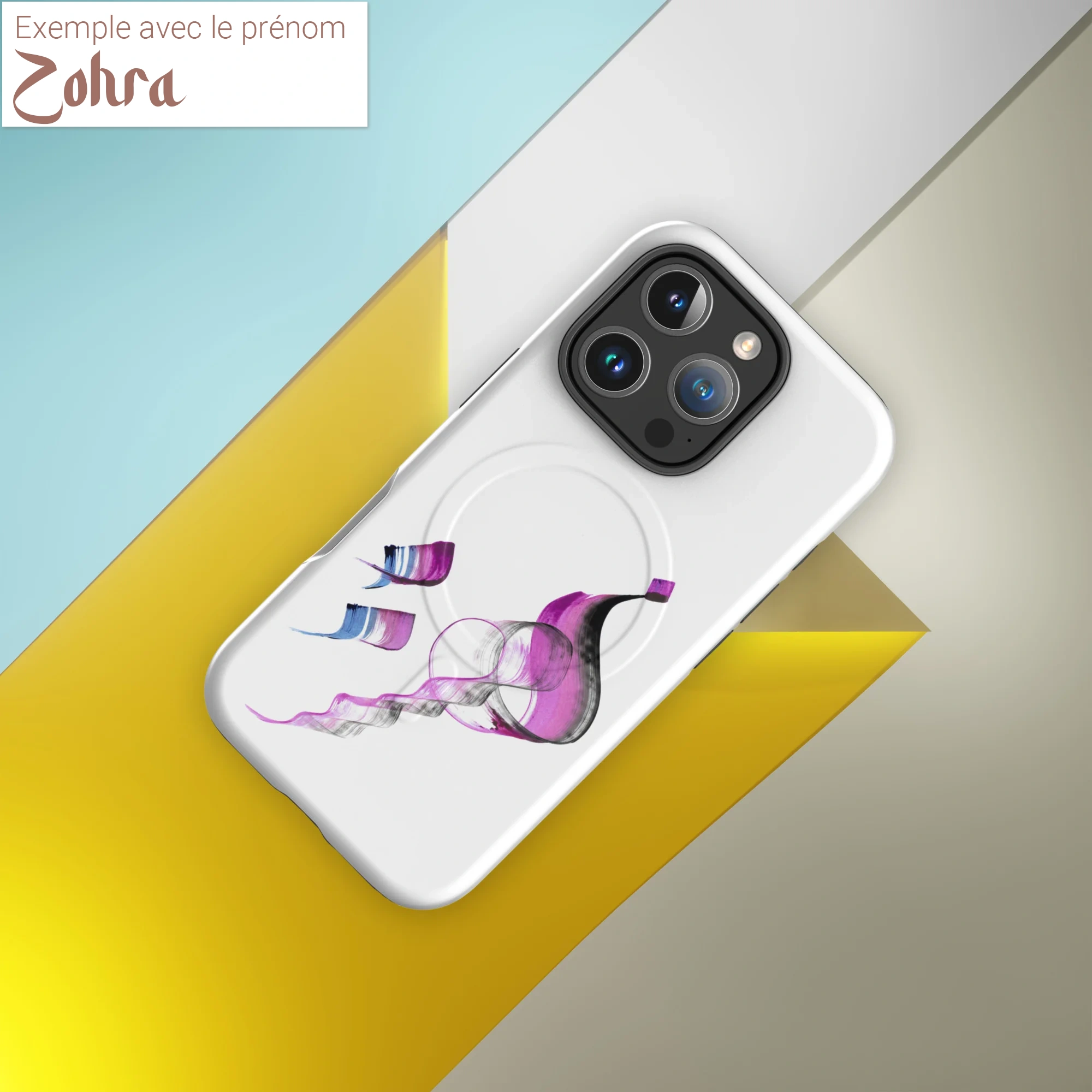 Calligraphie arabe - Votre Prénom en Calligraphie Arabe - Création Sur-Mesure - Idée Cadeau UniqueCoque iPhone avec MagSafe - image 8