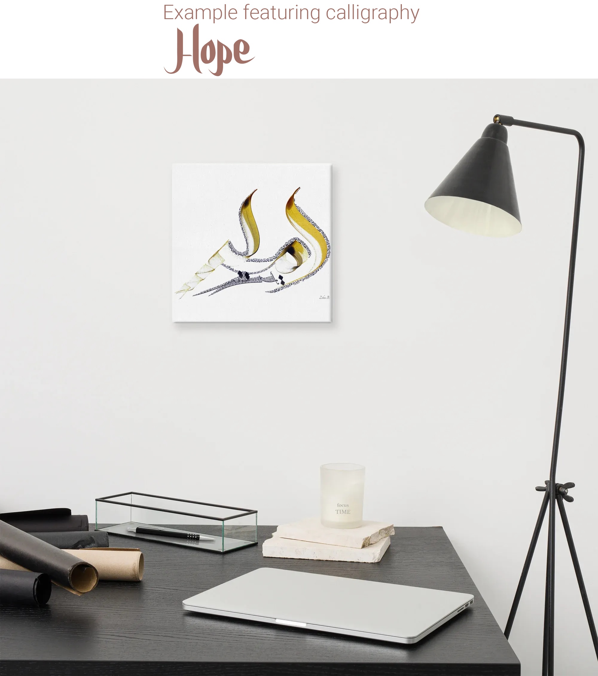 Calligraphie arabe - Personalisierte arabische Kalligrafie — Ihre Worte, von Hand kalligrafiertLeinwand - image 6