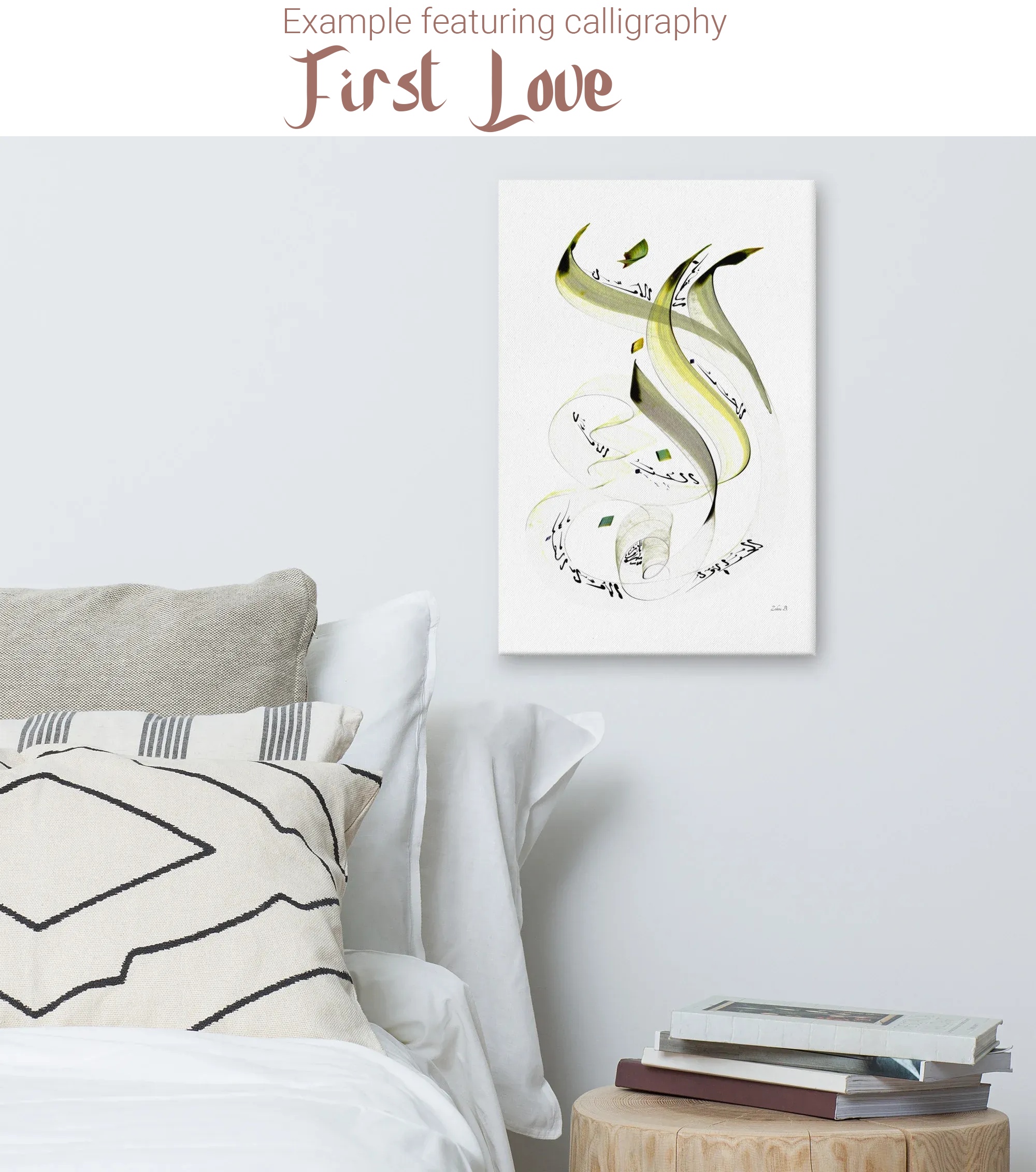 Calligraphie arabe - Personalisierte arabische Kalligrafie — Ihre Worte, von Hand kalligrafiertLeinwand - image 3