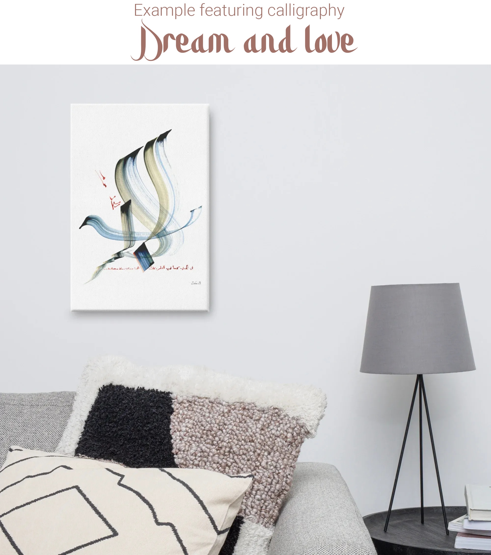 Calligraphie arabe - Personalisierte arabische Kalligrafie — Ihre Worte, von Hand kalligrafiertLeinwand - image 5