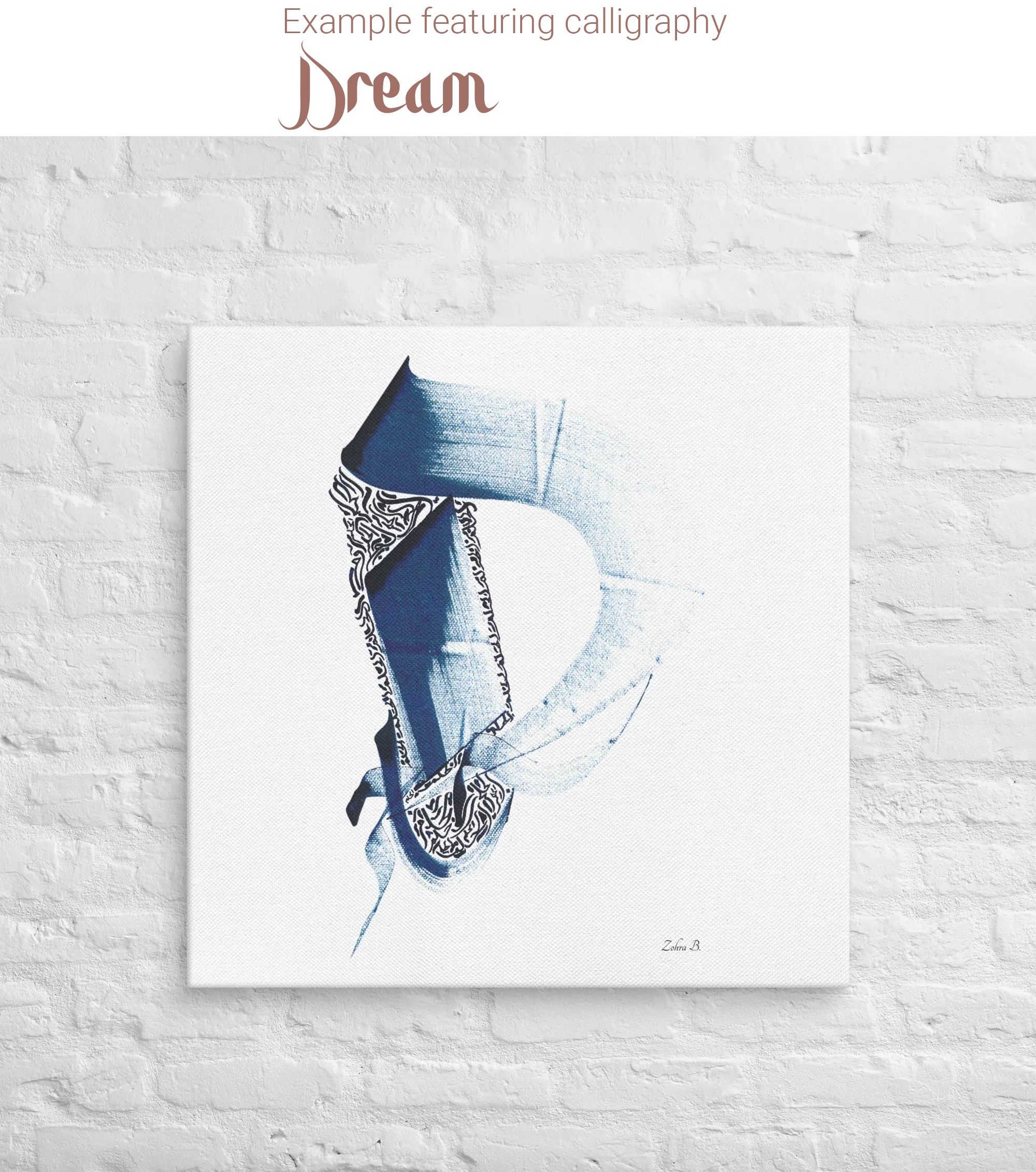 Calligraphie arabe - Personalisierte arabische Kalligrafie — Ihre Worte, von Hand kalligrafiertLeinwand - image 8